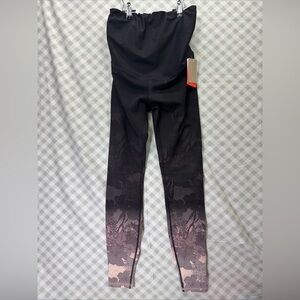 H&M Mama Maternity Tight Leggings Womens Size S Workout Gym Black Pink Small New